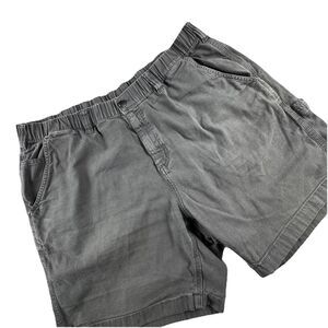 Bearbottom Stretchy Canvas Short Men XXL Gray 7" Pockets Cotton Performance Hike